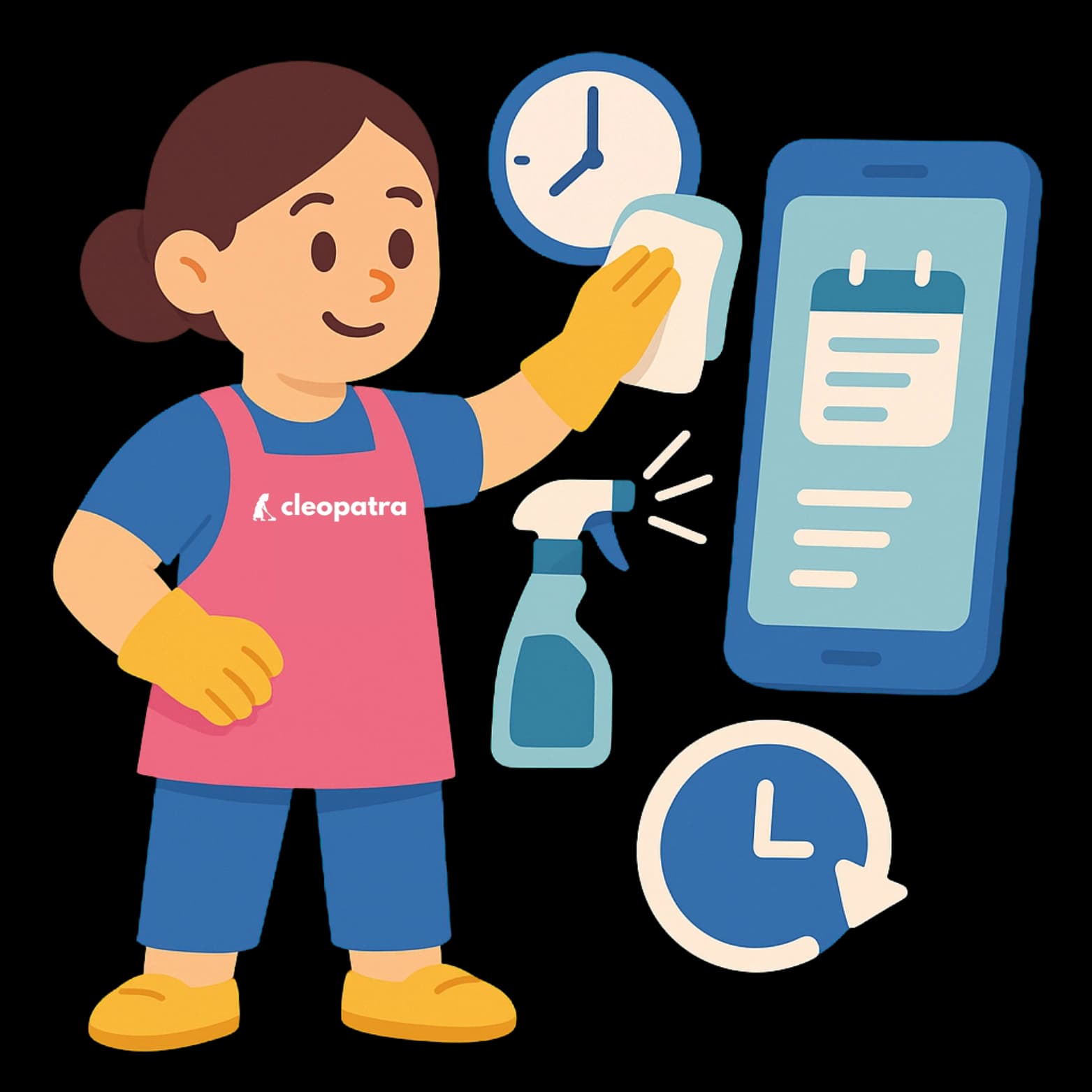 Cleaner with schedule and reminders